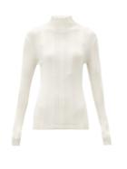 Matchesfashion.com Totme - Narano High-neck Ribbed Sweater - Womens - Ivory