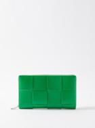 Bottega Veneta - Cassette Zip-around Leather Wallet - Mens - Green