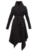 Matchesfashion.com Norma Kamali - Asymmetric Cotton Blend Coat - Womens - Black