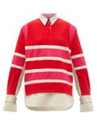 Matchesfashion.com La Fetiche - Martha Upcycled Lambswool And Cotton Top - Womens - Pink White