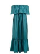 Matchesfashion.com Kalita - La Fontelina Tiered Silk Maxi Dress - Womens - Green