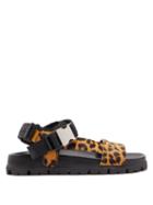 Matchesfashion.com Prada - Leopard Print Leather Sandals - Womens - Leopard
