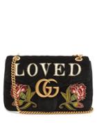 Gucci Gg Marmont Medium Quilted-velvet Shoulder Bag