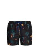 Matchesfashion.com Paul Smith - Havana Print Swim Shorts - Mens - Black