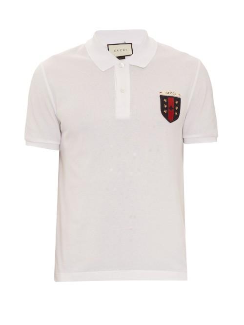 Gucci Logo-embroidered Polo Shirt
