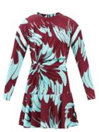 Stella Mccartney - Maisie Gathered Abstract-print Crepe Mini Dress - Womens - Multi