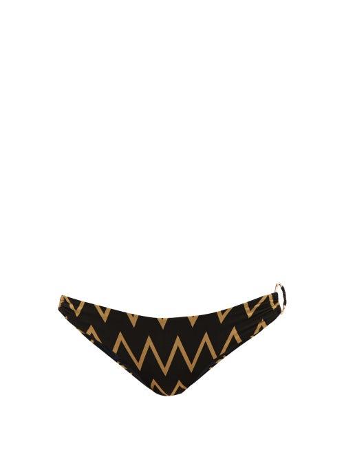 Matchesfashion.com Melissa Odabash - Evita Zigzag Bikini Briefs - Womens - Black Multi
