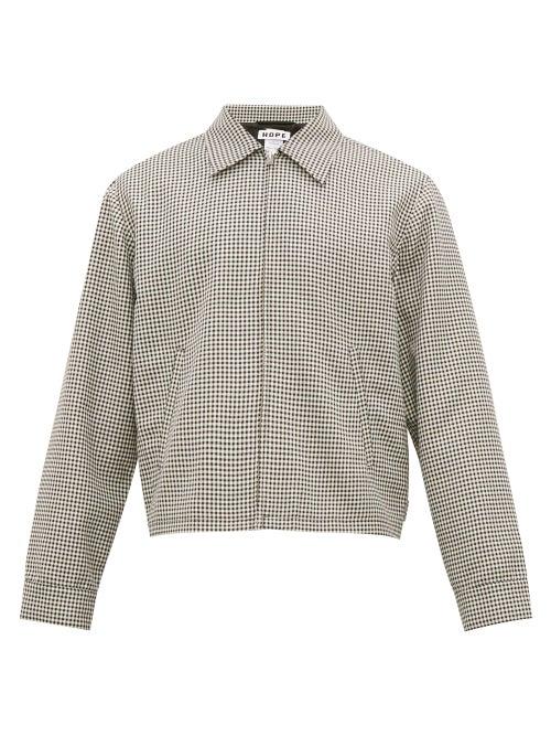 Matchesfashion.com Hope - Fiftyfive Houndstooth Harrington Jacket - Mens - Black Multi