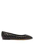 Valentino Rockstud Quilted Leather Flats
