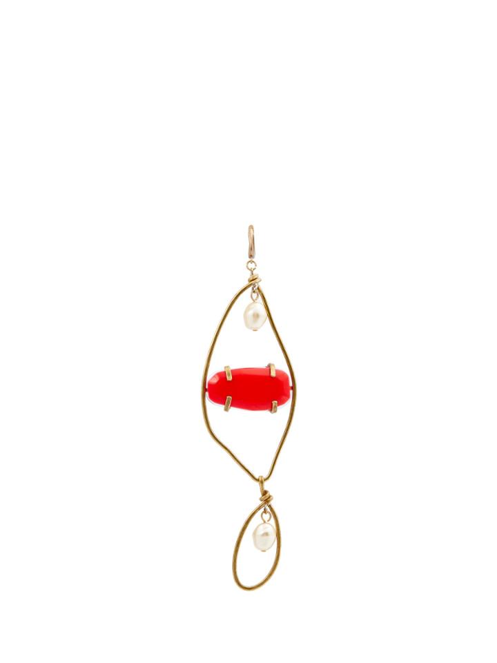 Marni Stone-embellished Metal Earrings