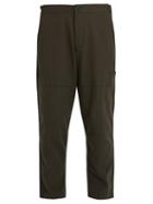 Matchesfashion.com Oliver Spencer - Judo Tapered Leg Cropped Cotton Trousers - Mens - Green