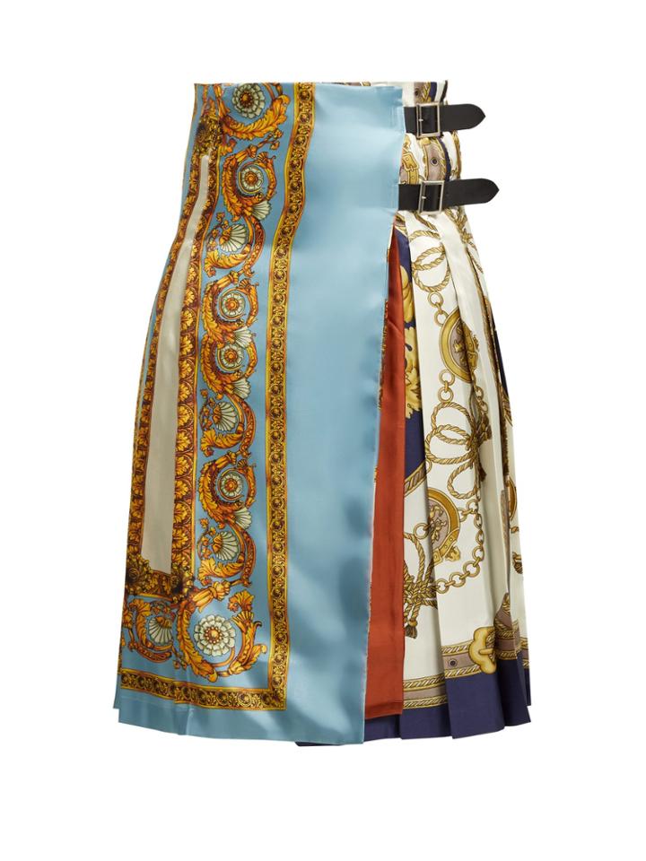 Toga Scarf-print Twill Kilt