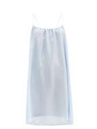 Matchesfashion.com Loup Charmant - Racerback Silk-poplin Mini Dress - Womens - Light Blue