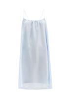 Matchesfashion.com Loup Charmant - Racerback Silk-poplin Mini Dress - Womens - Light Blue