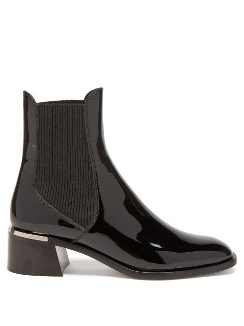 Jimmy Choo - Rourke Patent-leather Chelsea Boots - Womens - Black