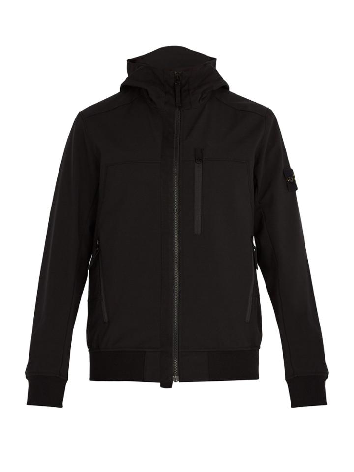 Stone Island Soft Shell-r Waterproof Hooded Jacket