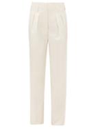 Matchesfashion.com Giuliva Heritage Collection - The Gastone High-rise Pleated Cotton Trousers - Womens - Ivory