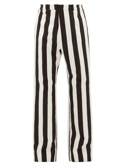 Matchesfashion.com Paco Rabanne - Striped Straight-leg Cotton-blend Trousers - Mens - Multi