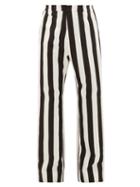 Matchesfashion.com Paco Rabanne - Striped Straight-leg Cotton-blend Trousers - Mens - Multi