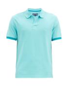 Matchesfashion.com Vilebrequin - Palatin Two-tone Cotton-piqu Polo Shirt - Mens - Light Blue