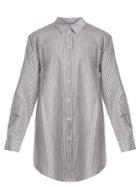 Asceno Point-collar Striped Cotton Shirtdress