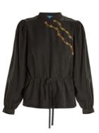 M.i.h Jeans Golborne Asymmetric Embroidered Blouse