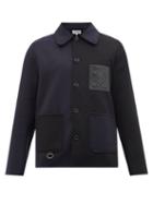 Loewe - Bi-colour Wool-blend Jacket - Mens - Navy