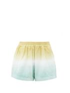 Matchesfashion.com Terry - Estate Tie-dye Cotton-terry Shorts - Womens - Green Stripe