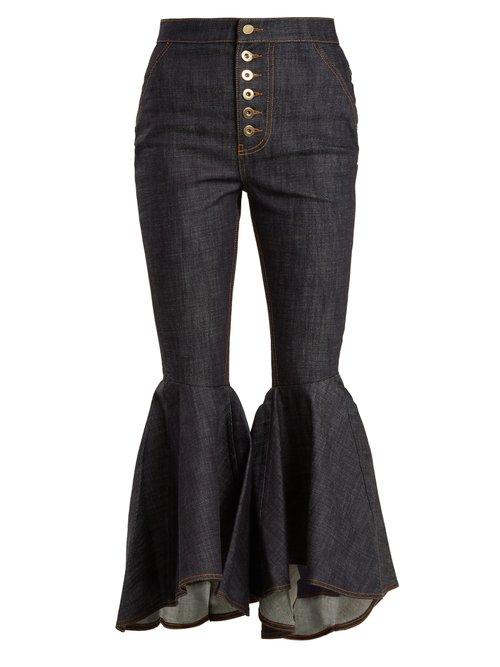 Matchesfashion.com Ellery - Hysteria High Rise Kick Flare Jeans - Womens - Navy