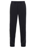 Matchesfashion.com Valentino - Jersey Side-stripe Wool-blend Crepe Track Pants - Mens - Navy