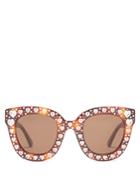 Gucci Heart-embellished Cat-eye Sunglasses