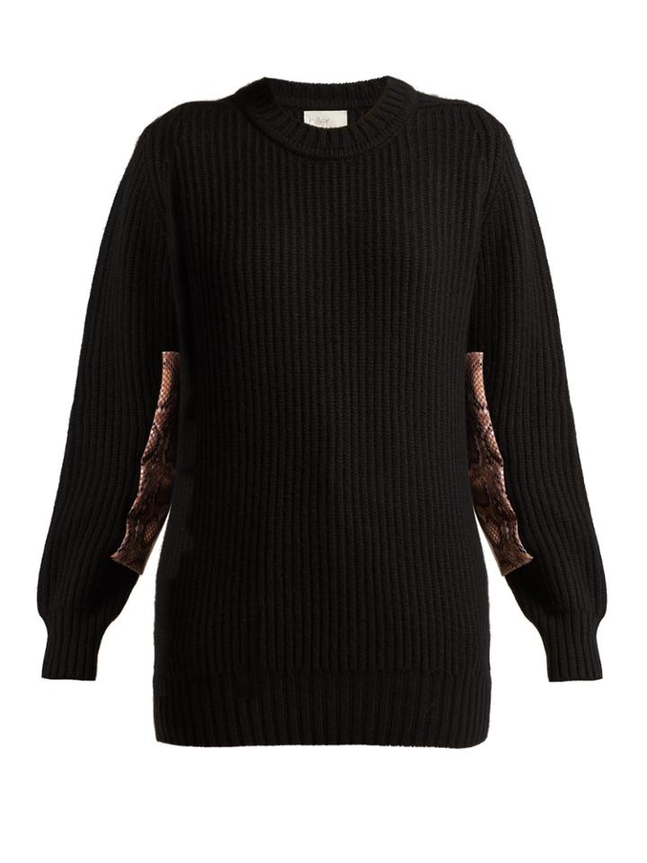 Hillier Bartley Contrast-panel Cashmere Sweater