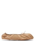 Matchesfashion.com Acne Studios - Betty Ruched Leather Ballet Flats - Womens - Nude