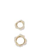 Ladies Jewellery Completedworks - Set Of Two P22 Pearl & 14kt Gold-vermeil Rings - Womens - Pearl