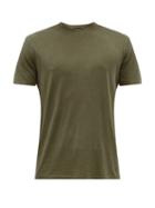 Mens Rtw Tom Ford - Logo-embroidered Jersey T-shirt - Mens - Brown