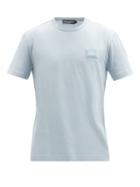 Matchesfashion.com Dolce & Gabbana - Logo-patch Cotton-jersey T-shirt - Mens - Light Blue