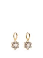 Matchesfashion.com Theodora Warre - Flower Zircon & 18kt Gold-plated Silver Earrings - Womens - Gold Multi