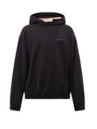 Mens Rtw Marni - Logo-print Cotton-jersey Hooded Sweatshirt - Mens - Black