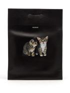 Matchesfashion.com Balenciaga - Kitten Print Leather Tote Bag - Womens - Black Multi