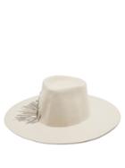 Matchesfashion.com Reinhard Plank Hats - Nana Striped Felt Hat - Womens - White Black