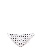 Matchesfashion.com Self-portrait - Abstract-print Bikini Briefs - Womens - White Navy
