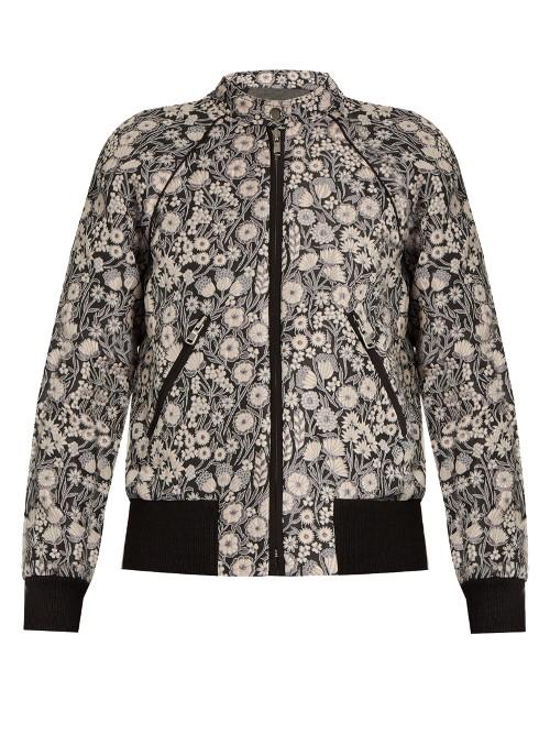 Rebecca Taylor Liane Floral-jacquard Bomber Jacket