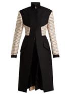 Matchesfashion.com Alexander Mcqueen - Stand Collar Wool Blend Coat - Womens - Black Multi