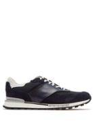 Matchesfashion.com Berluti - Run Track Leather And Suede Trainers - Mens - Navy Multi