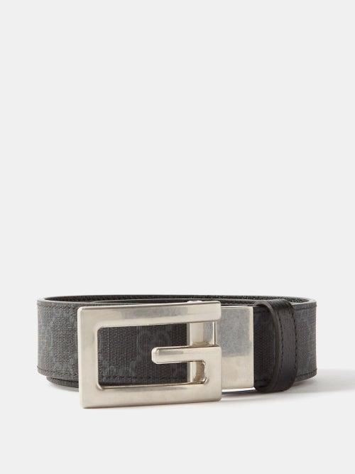 Gucci - Gg Supreme Canvas Belt - Mens - Black
