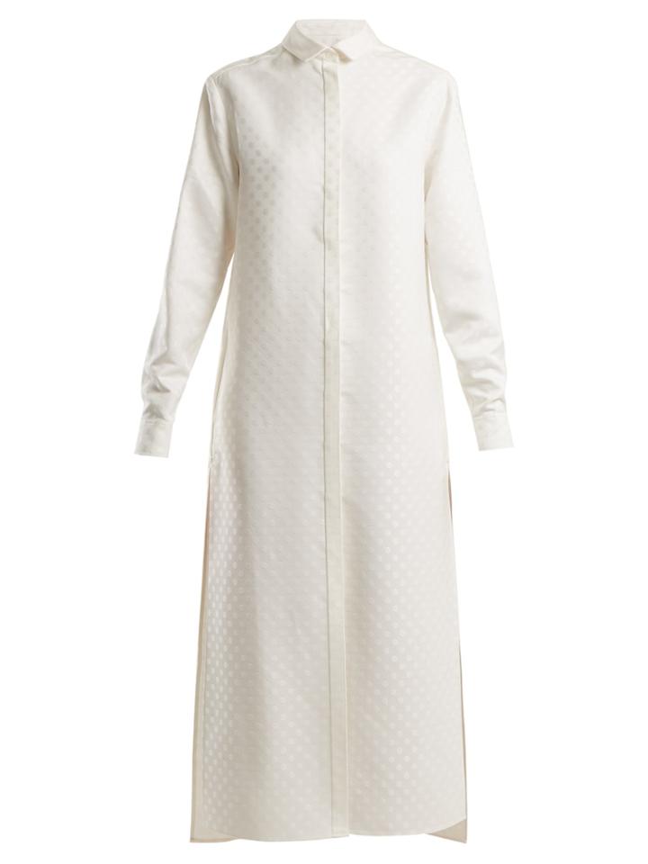 Racil Mineko Polka-dot Jacquard Shirtdress