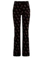 Sonia Rykiel Floral-print Flared-leg Corduroy Trousers