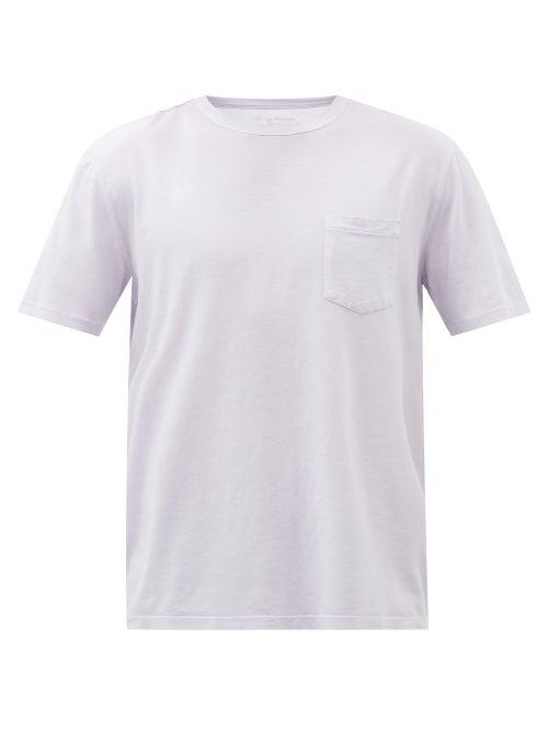 Officine Gnrale - Chest-pocket Lyocell-blend Jersey T-shirt - Mens - Purple