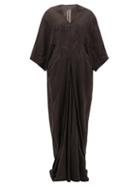 Matchesfashion.com Rick Owens Drkshdw - Larry Wide-sleeve V-neck Taffeta Dress - Womens - Black
