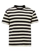 Matchesfashion.com Officine Gnrale - Crew-neck Striped Cotton-jersey T-shirt - Mens - Black White
